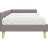  Kutni krevetni okvir s madracem Ostalo 2 pcs Sivo-smeđa tkanina | shoptok.hr