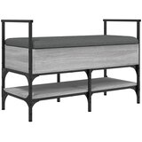  Klupa za cipele siva boja hrasta 85,5x42x57,5 cm drvena | shoptok.hr