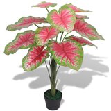  Umjetni Kaladij s posudom 85 cm zeleno-crveni | shoptok.hr