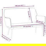  Klupa svjetlosiva 108 x 79 x 79 cm baršunasta | shoptok.hr