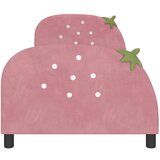  Otroški posteljni okvir z vznožjem Roza 90 x 190 cm Žamet, (5000104597) | Shoptok.si