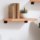 Maison Chic Stenska polica - Viseča Polica svetlo rjava 40x30x(2-4) cm trdna hrastovina, (21784686) | Shoptok.si