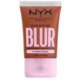NYX Professional Makeup Bare With Me Blur Tint Foundation mat puder s srednjo prekrivnostjo 30 ml Odtenek 16 warm caramel | Shoptok.si