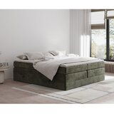 Maison de Rêve Tamno zeleni boxspring krevet s prostorom za odlaganje/bez uzglavlja 200x200 cm Juniper – | shoptok.hr