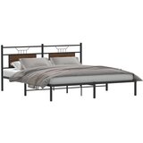 Okvir kreveta bez madraca smeđa boja hrasta 183x213 cm drveni | shoptok.hr