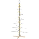  Metalna božićna jelka KUOPIO 180 cm Topla bijela Čelik Crna - 180 cm Crna s LED svjetlima | shoptok.hr