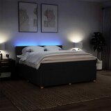  Krevet s oprugama i madracem crni 180x200 cm od tkanine | shoptok.hr
