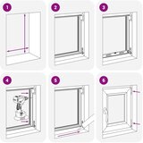  Unutarnja boja prozora u podrumu bijela RISOR 40 x 50 cm - Bijela 40 x 50 cm (Dvostruki sloj) Naginjanje i okretanje desno | shoptok.hr