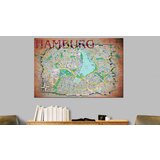  Slika - Map of Hamburg 120x80 | shoptok.hr