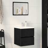 Ormarić za umivaonik u kupaonici crni hrast 41x38,5x45 cm inženjerski drvo Cijene