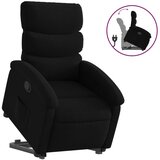 vidaXL Stol s funkcijo vstajanja črno blago, (20957331) | Shoptok.si