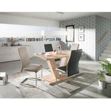 CARRYHOME nihajni stol, kovina, tekstil krem barve, temno rjava | Shoptok.si