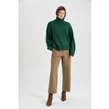 Defacto straight fit pocket high waist straight leg gabardine trousers Cene