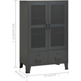  Industrijski sanduk za pohranu antracit 70x40x115 cm metalni | shoptok.hr