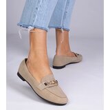 Gemre Brown matte-finish loafers with gold ornament Gloriasa | shoptok.hr
