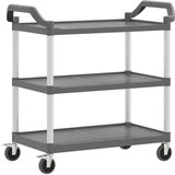 Furnova 3-nadstropni voziček siv 99x50x96 cm aluminij, (21951352) | Shoptok.si