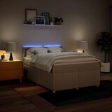  Krevet s oprugama i madracem krem 140x200 cm od tkanine | shoptok.hr