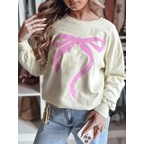 DStreet Bluza damska one size oversize SOFTTIE beżowa | shoptok.hr