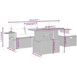  6-dijelni set vrtnih sofa s jastucima crni od poliratana | shoptok.hr