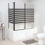 vidaXL Črtasta tuš kabina 120x68x130 cm kaljeno steklo | Shoptok.si