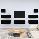  7-dijelni set TV ormarića crni od konstruiranog drva Cijene