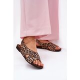 Zazoo Ladies leather sandals leopard brown 40407 | shoptok.hr