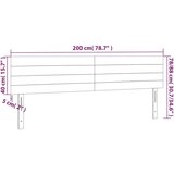  Uzglavlje tamnosivo 200x5x78/88 cm od tkanine | shoptok.hr