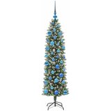  Umjetno vitko božićno drvce Zelena i bijela 150 cm | shoptok.hr