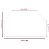Staklena Steklena plošča za kamin šestkotna 100x60 cm | Shoptok.si