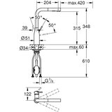 Grohe 30504KF0 Essence New vrtljiva izvlečna kuhinjska armatura | Shoptok.si