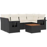  The Living Store Vrtna sedežna garnitura 7-delna z blazinami črn poli ratan - Vrtna Sedežna Garniture, (21460674) | Shoptok.si