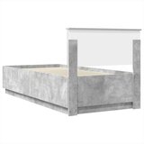  Okvir za krevet s uzglavljem Betonski sivi 90 x 200 cm | shoptok.hr