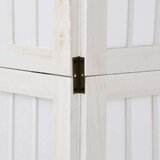 vidaXL Paravan 3-delni bel trden les pavlovnije | Shoptok.si