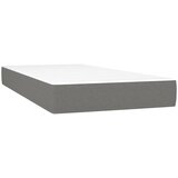 vidaXL Vzmetnica z žepkasto vzmetjo temno siva 90x190x20 cm blago, (20650172) Cene