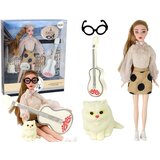  Lutka za igru Emily s bijelom gitarom i mačićem - 30 cm | Shoptok.si