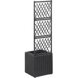  Sadilica s rešetkom i 1 posudom 30x30x107 cm od poliratana crna | shoptok.hr