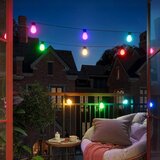  LED RGB solarna dekorativna girlanda 15xLED/18 funkcija USB 6 m IP44 crna Slike