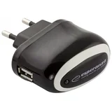 USB punjač CHARGER, AC 100-240V, 5V/1000mA, black, EZ111