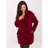 RUE PARIS Coat IT-EN-A9582.86-burgundy Cene