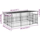  kavez za pse s krovom čelični 5,63 m² | Eponuda.ba