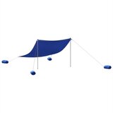 Nadstrešnica za plažu s pješčanim sidrima plava 304 x 300 cm | shoptok.hr