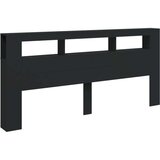vidaXL LED posteljno vzglavje črno 220x18,5x103,5 cm inženirski les | Shoptok.si