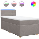  Krevet s oprugama i madracem smeđesivi 90x200 cm od tkanine | shoptok.hr