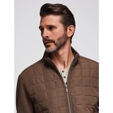 Ombre Lightweight unzipped men's jacket with quilted front - brown | shoptok.hr