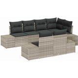  Sjedeća garnitura za vrt 7 kom. Svijetlo siva poliratan Svjetlosiva 184 x 62 x 85 cm | Shoptok.si
