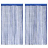 Furnova Zavese iz nitk 2 kosa 140x250 cm modre barve, (21917840) | Shoptok.si