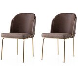 Hanah home Dore - 127 V2 GoldBrown Chair Set (2 Pieces) | ePonuda.com
