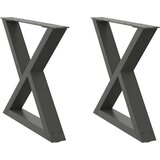  Noge za stolić 2 kom antracit 50x(42-43 3) cm čelik | shoptok.hr