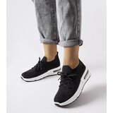 Gemre Black sneakers adorned with shimmering thread Randolph | Shoptok.si