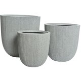 Kaemingk Plastična saksija Lennox/ set 3/1/ svetlo siva | ePonuda.com